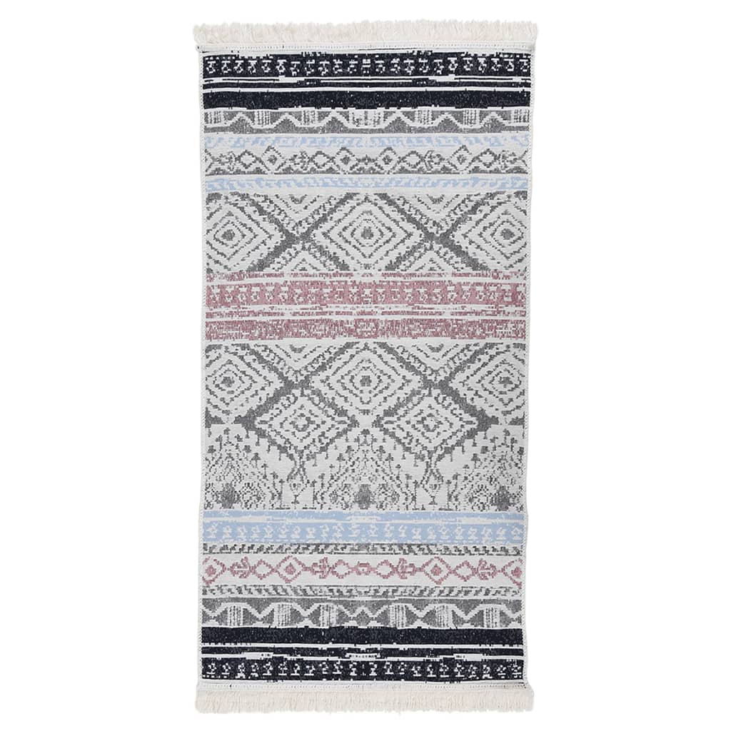 Berkfield Rug Pink and Aqua 100x200 cm Cotton