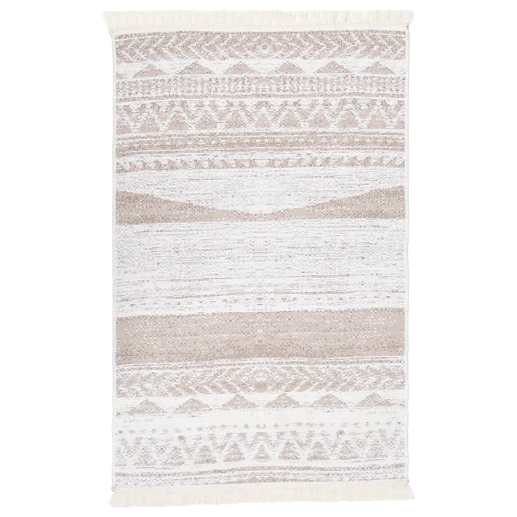 Berkfield Rug Beige 160x230 cm Cotton