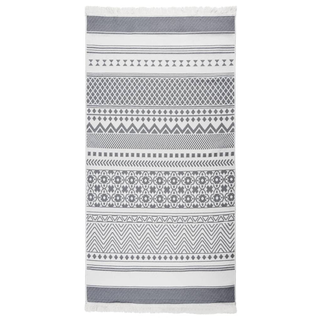 Berkfield Rug Grey and White 80x150 cm Cotton
