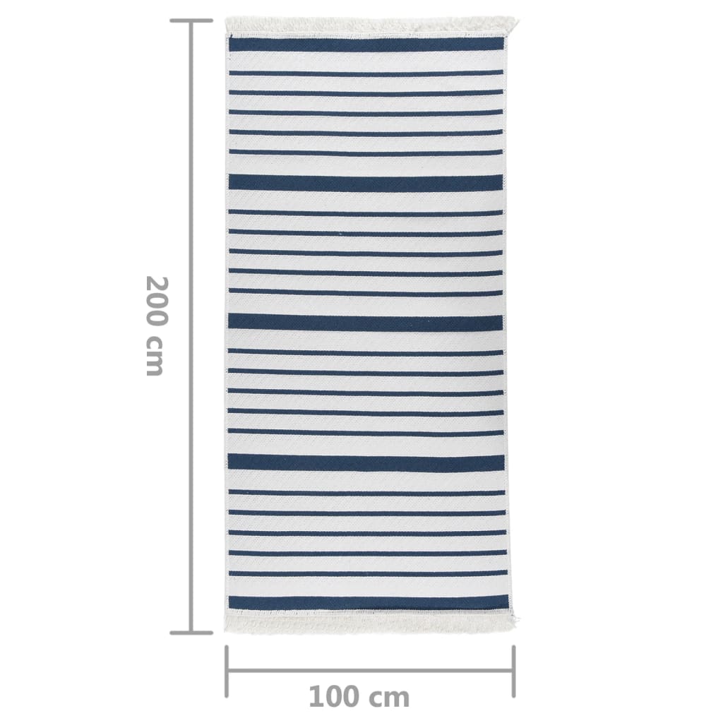 Berkfield Rug Marine 100x200 cm Cotton