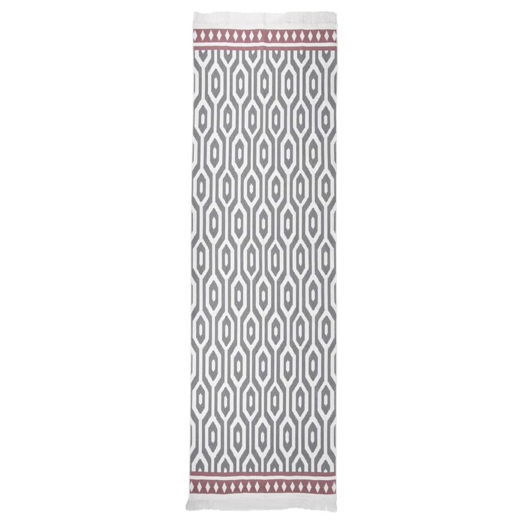 Berkfield Rug Grey 80x300 cm Cotton