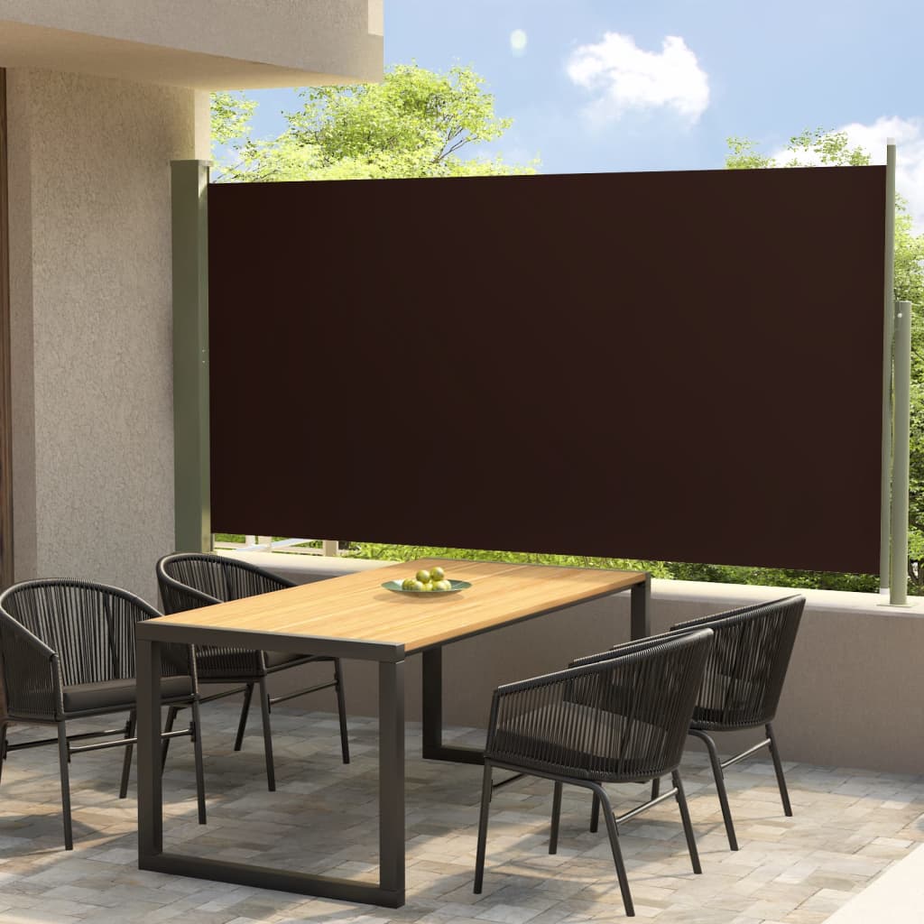 Berkfield Patio Retractable Side Awning 160x300 cm Brown