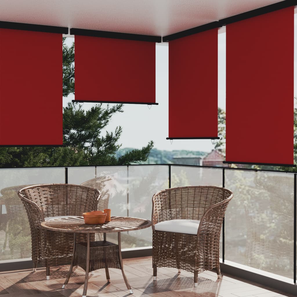 Berkfield Balcony Side Awning 122x250 cm Red
