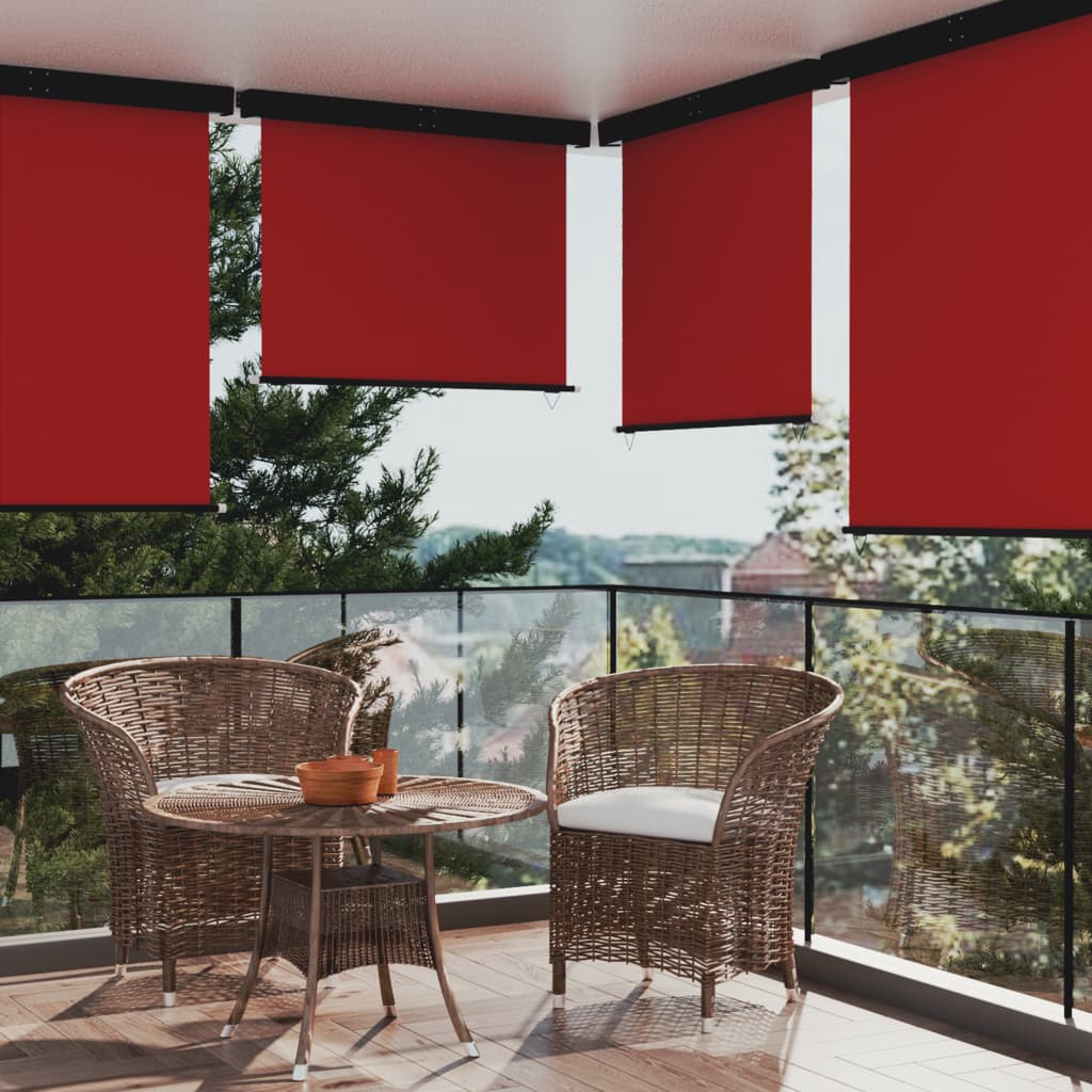 Berkfield Balcony Side Awning 145x250 cm Red