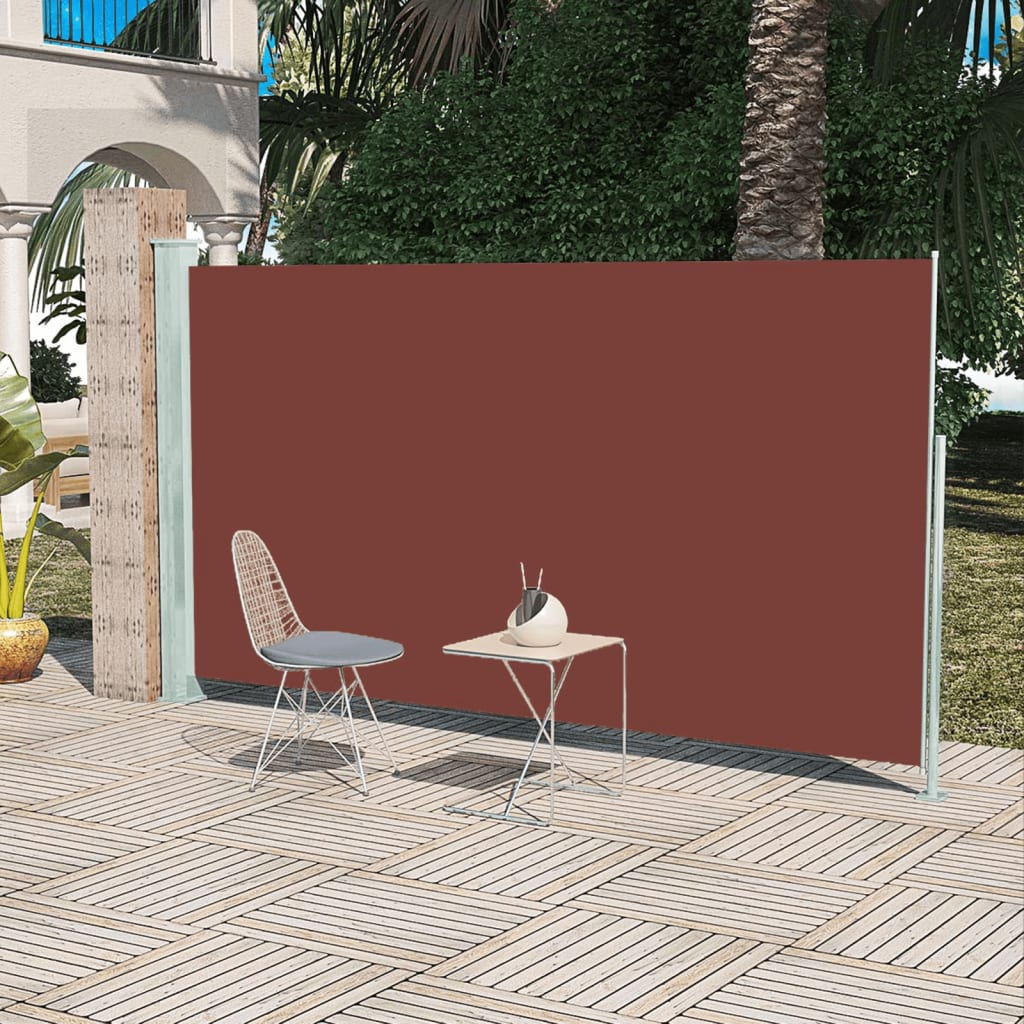 Berkfield Patio Retractable Side Awning 160x300 cm Brown