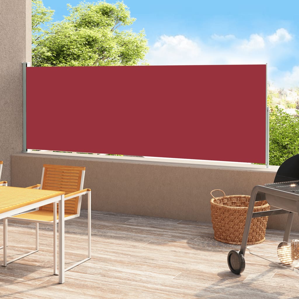 Berkfield Patio Retractable Side Awning 180x500 cm Red