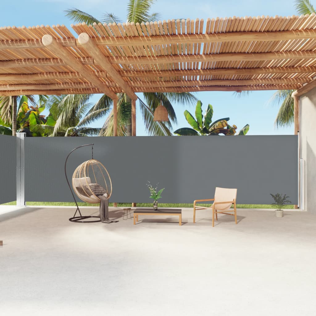 Berkfield Retractable Side Awning Anthracite 200x1200 cm