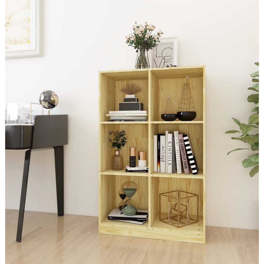Berkfield Book Cabinet 70x33x110 cm Solid Pinewood