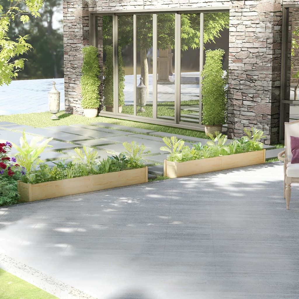 Berkfield Garden Planters 2 pcs 200x31x31 cm Solid Pinewood