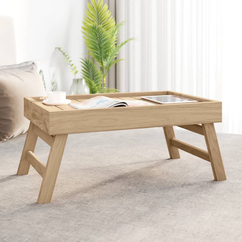 Berkfield Folding Tray 55x35x25 cm Solid Wood Teak