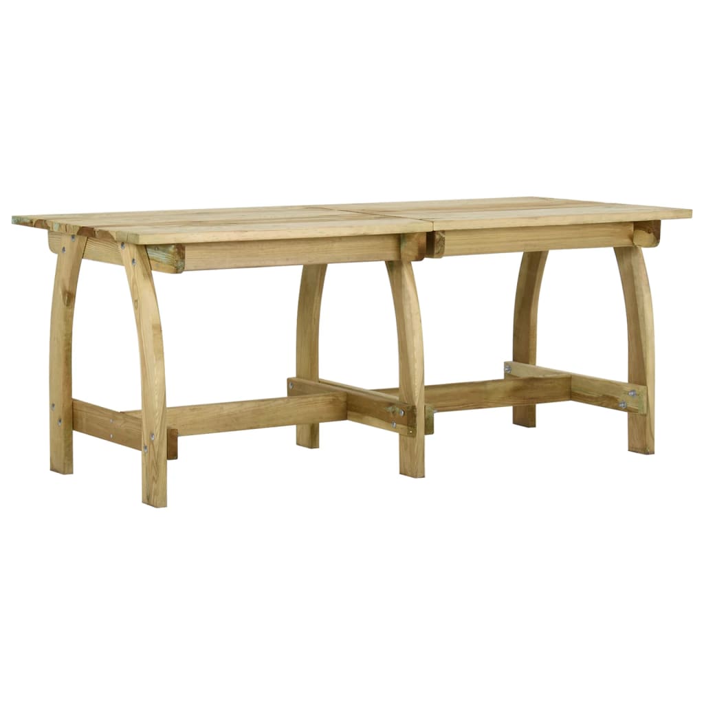 Berkfield Garden Table 220x74x75 cm Impregnated Pinewood
