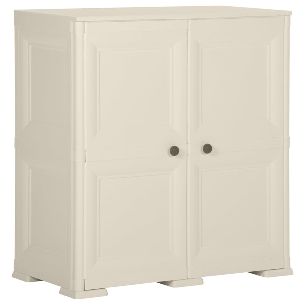Berkfield Plastic Cabinet 79x43x85.5 cm Wood Design Vanilla Ice