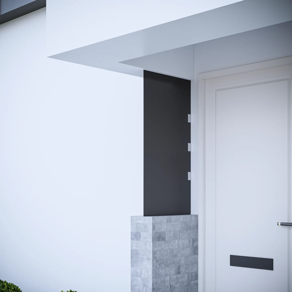 Berkfield Side Panel for Door Canopy Black 50x100 cm Tempered Glass