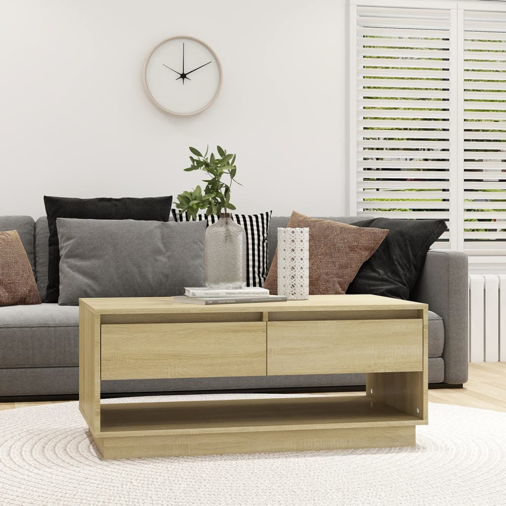 Berkfield Coffee Table Sonoma Oak 102.5x55x44 cm Engineered Wood