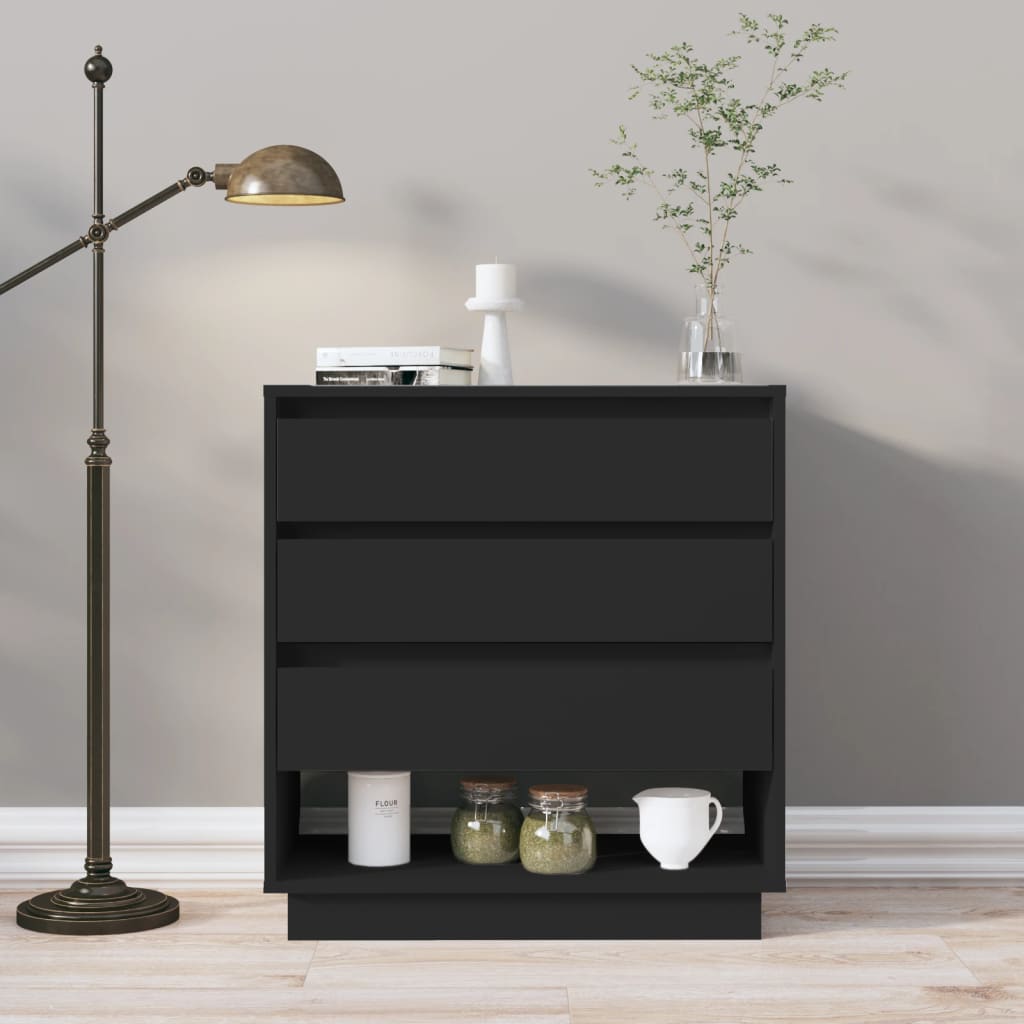 Berkfield Sideboard Black 70x41x75 cm Engineered Wood