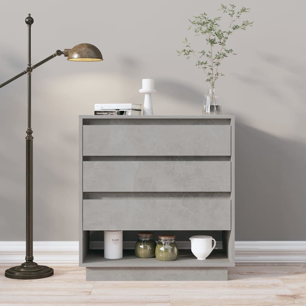 Berkfield Sideboard Concrete Grey 70x41x75 cm Engineered Wood