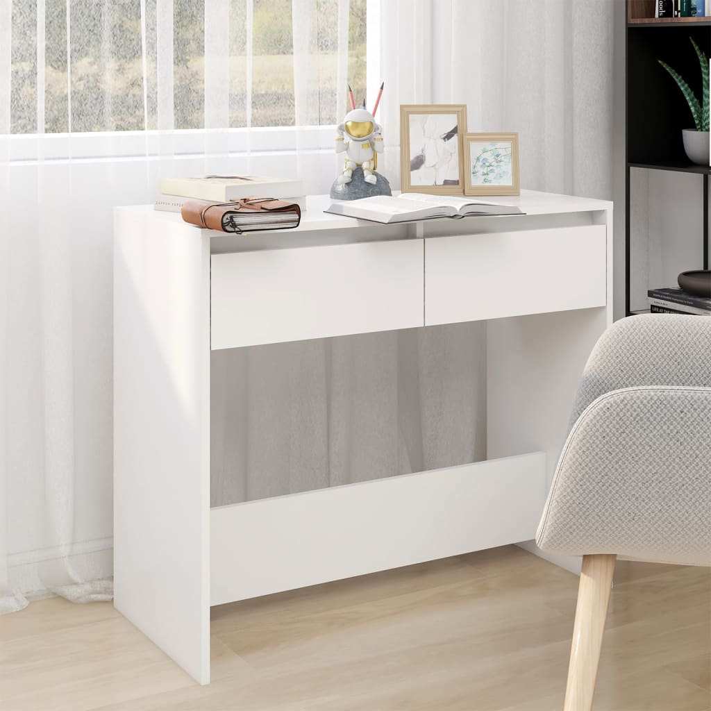 Berkfield Console Table White 89x41x76.5 cm Steel