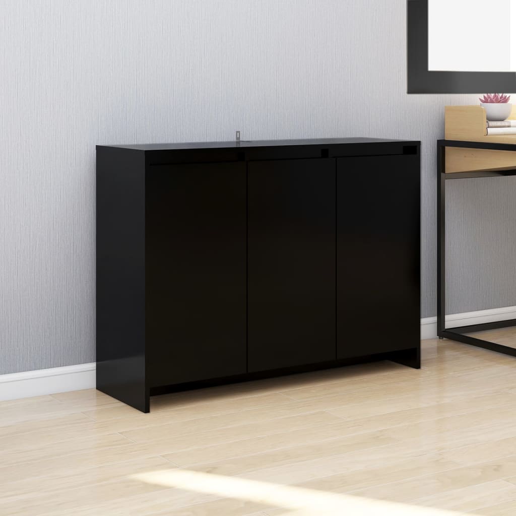 Berkfield Sideboard Black 102x33x75 cm Engineered Wood