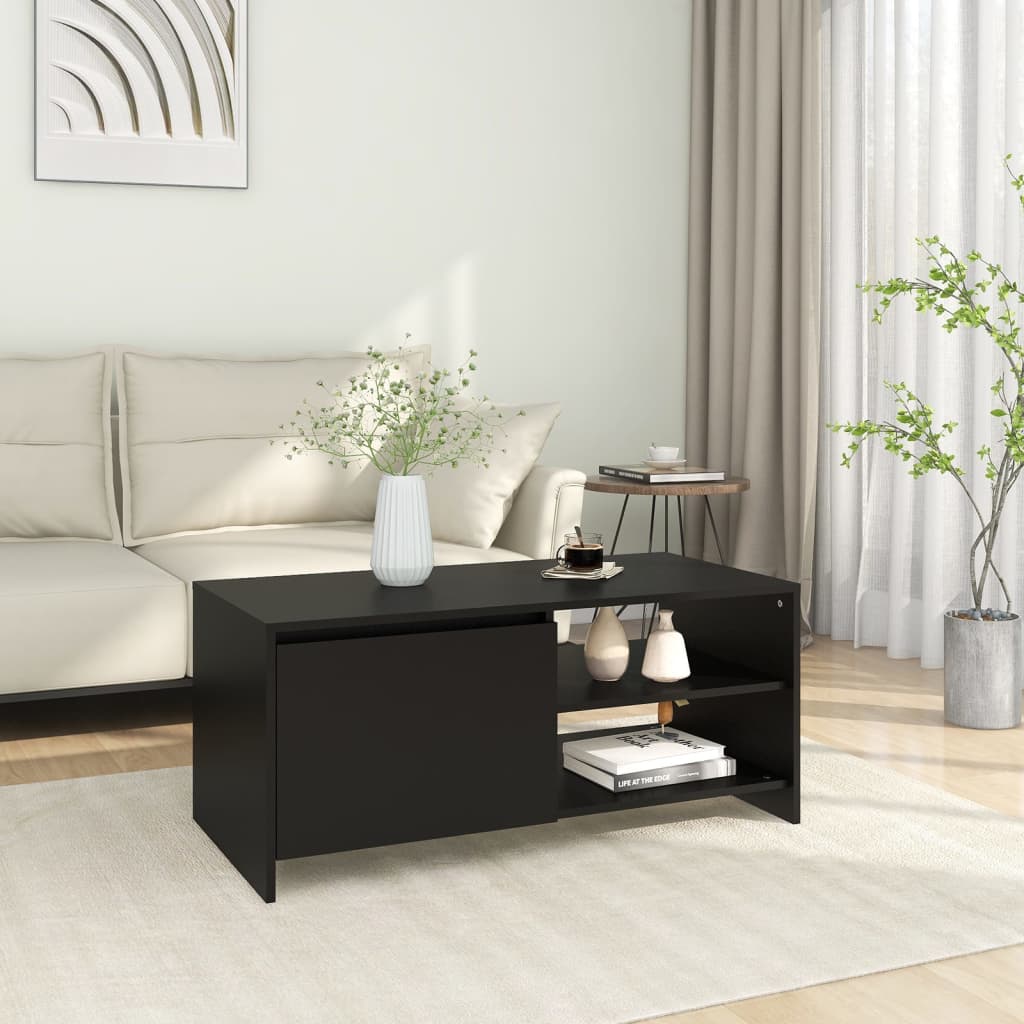 Berkfield Coffee Table Black 102x50x45 cm Engineered Wood