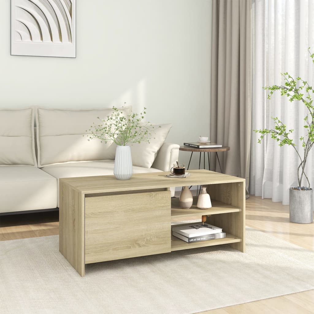 Berkfield Coffee Table Sonoma Oak 102x50x45 cm Engineered Wood