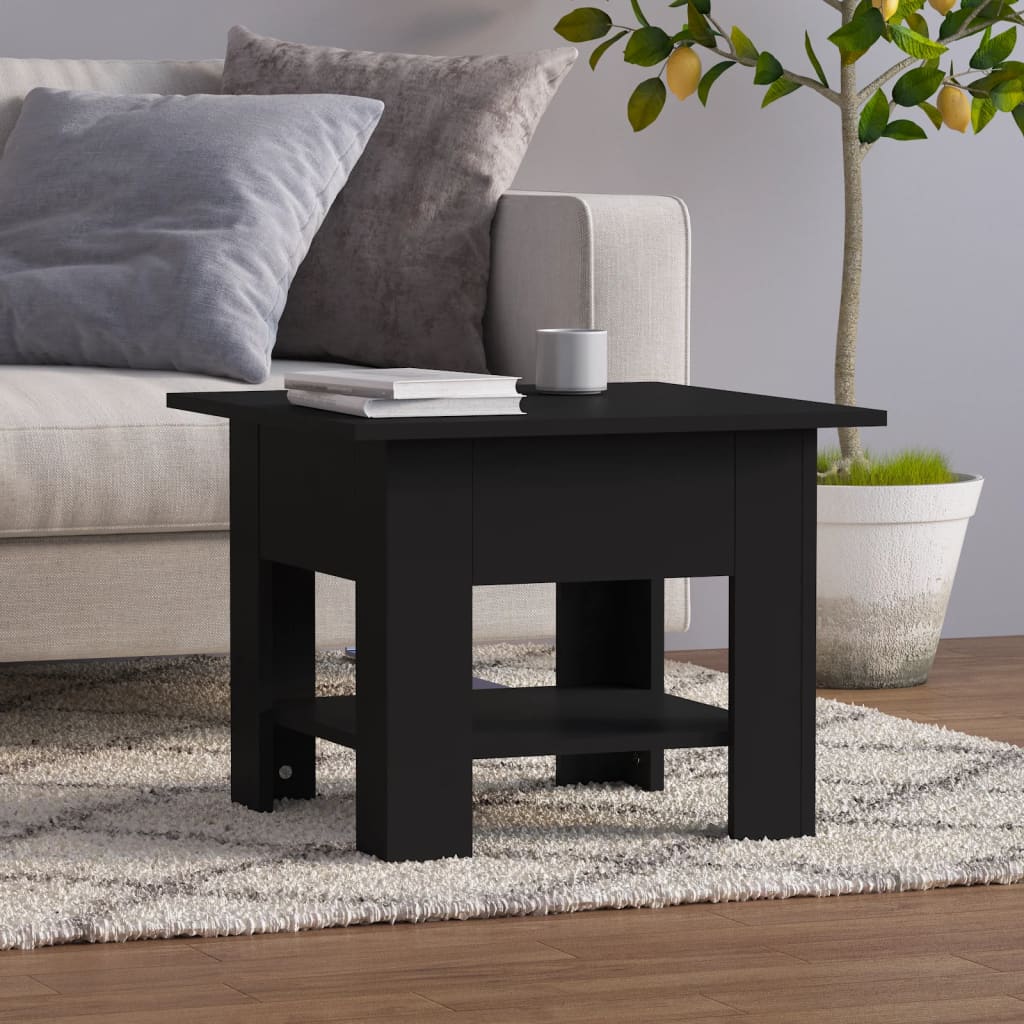 Berkfield Coffee Table Black 55x55x42 cm Engineered Wood