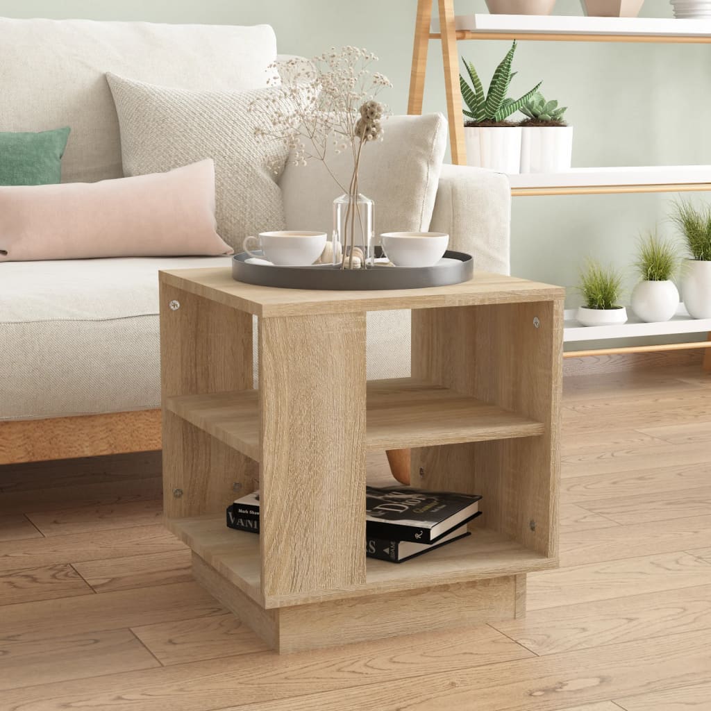 Berkfield Coffee Table Sonoma Oak 40x40x43 cm Engineered Wood