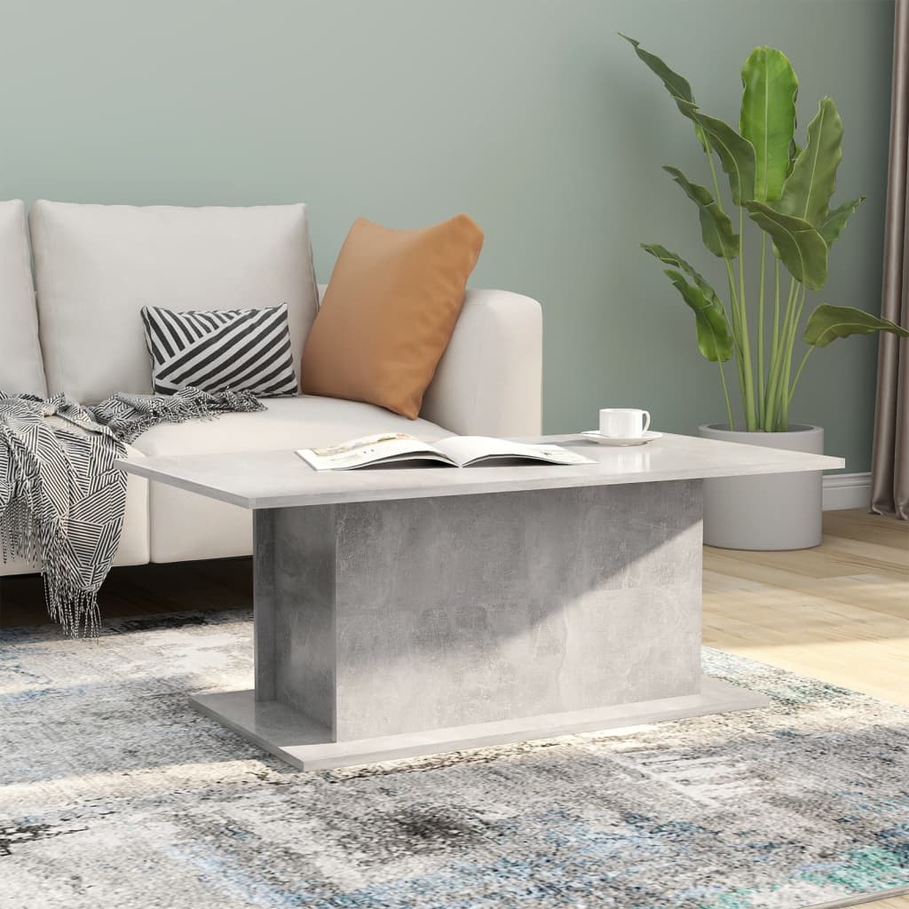 Berkfield Coffee Table Concrete Grey 102x55.5x40 cm Engineered Wood