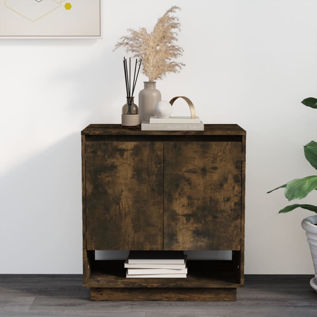 Berkfield Sideboard Smoked Oak 70x41x75 cm Engineered Wood