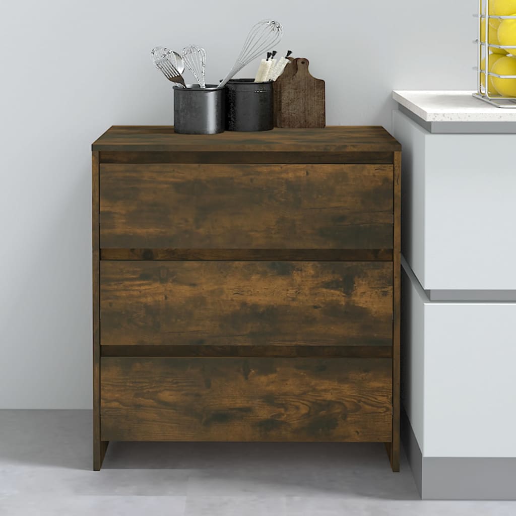 Berkfield Sideboard Smoked Oak 70x41x75 cm Engineered Wood