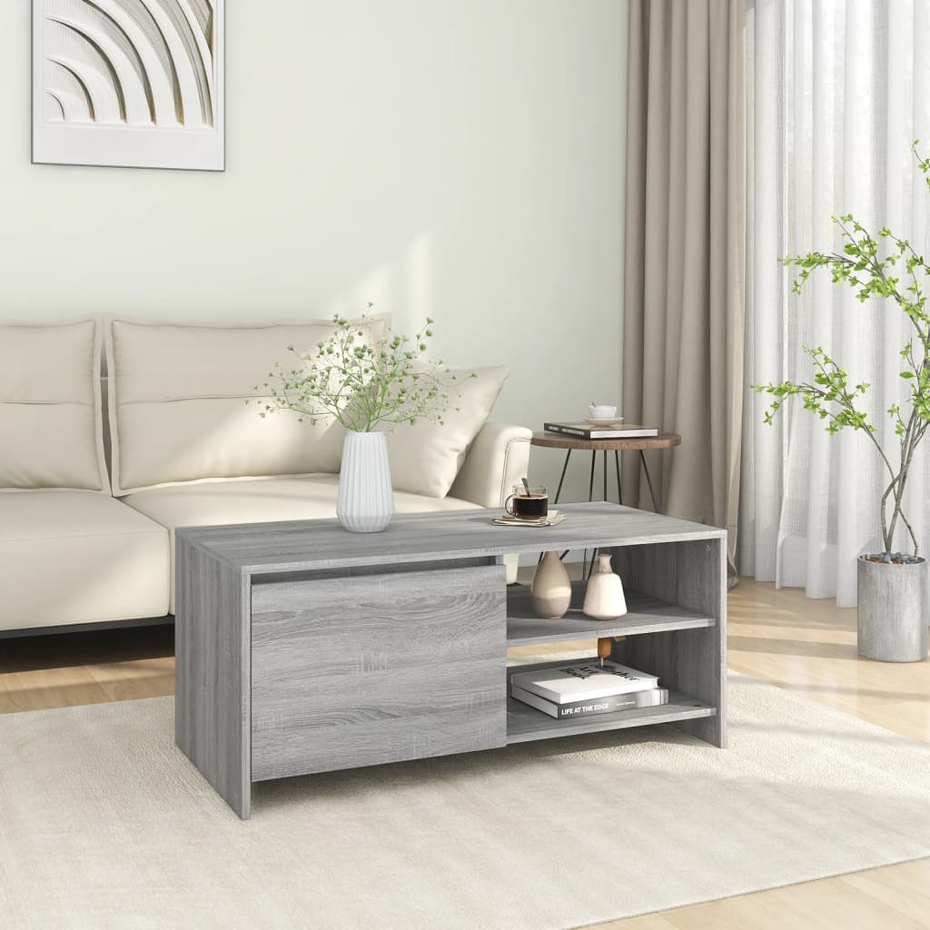 Berkfield Coffee Table Grey Sonoma 102x50x45 cm Engineered Wood