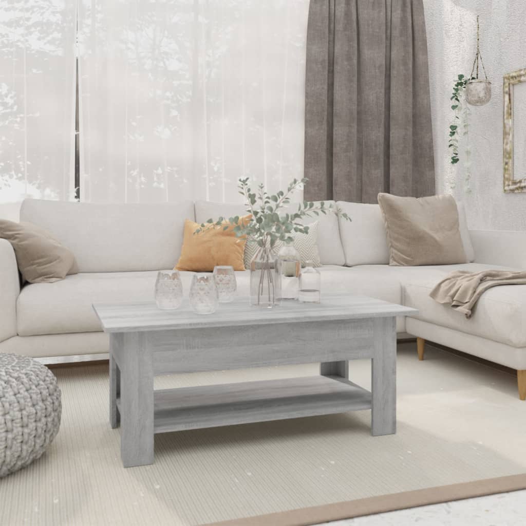 Berkfield Coffee Table Grey Sonoma 102x55x42 cm Engineered Wood