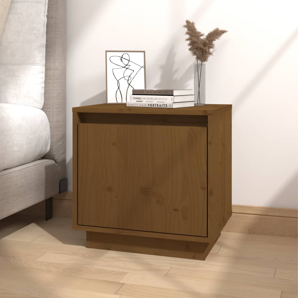 Berkfield Bedside Cabinet Honey Brown 40x30x40 cm Solid Wood Pine