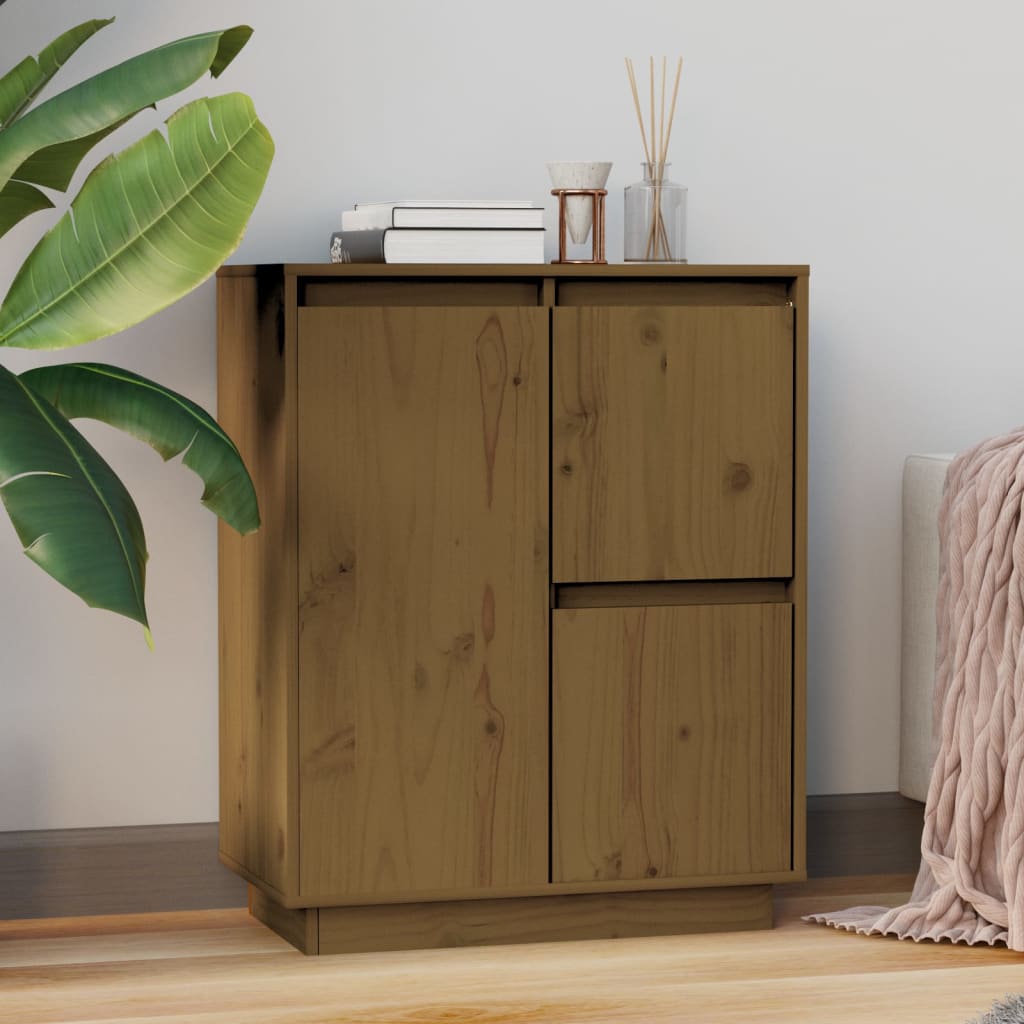 Berkfield Sideboard Honey Brown 60x34x75 cm Solid Wood Pine