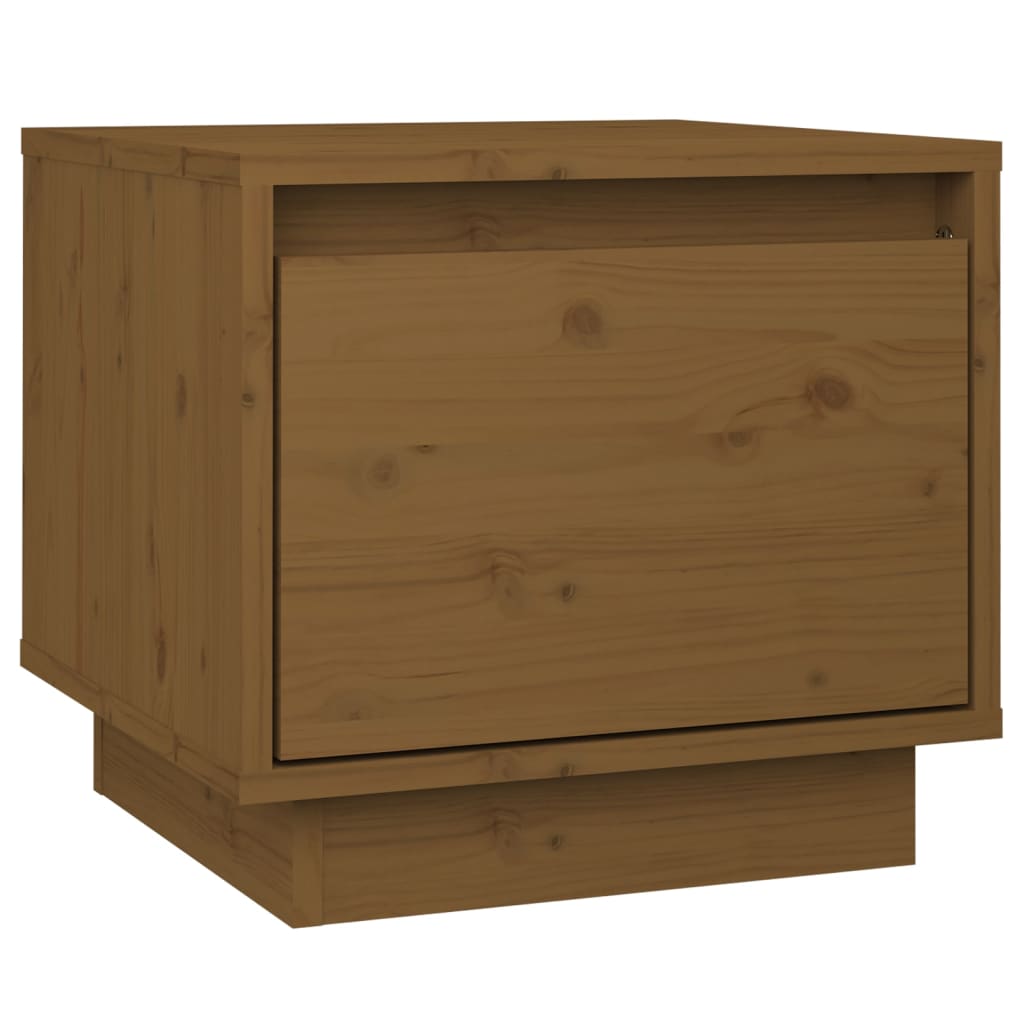 Berkfield Bedside Cabinet Honey Brown 35x34x32 cm Solid Wood Pine