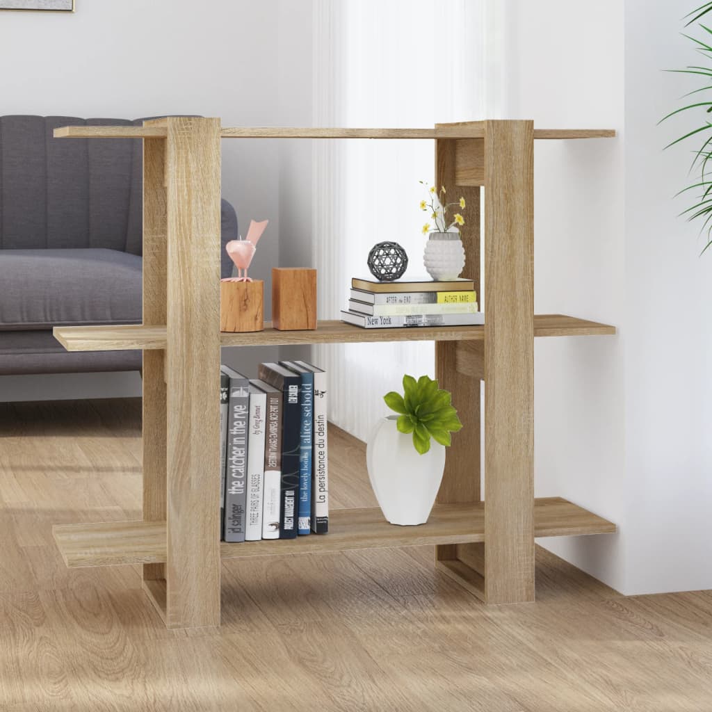 Berkfield Book Cabinet/Room Divider Sonoma Oak 100x30x87 cm