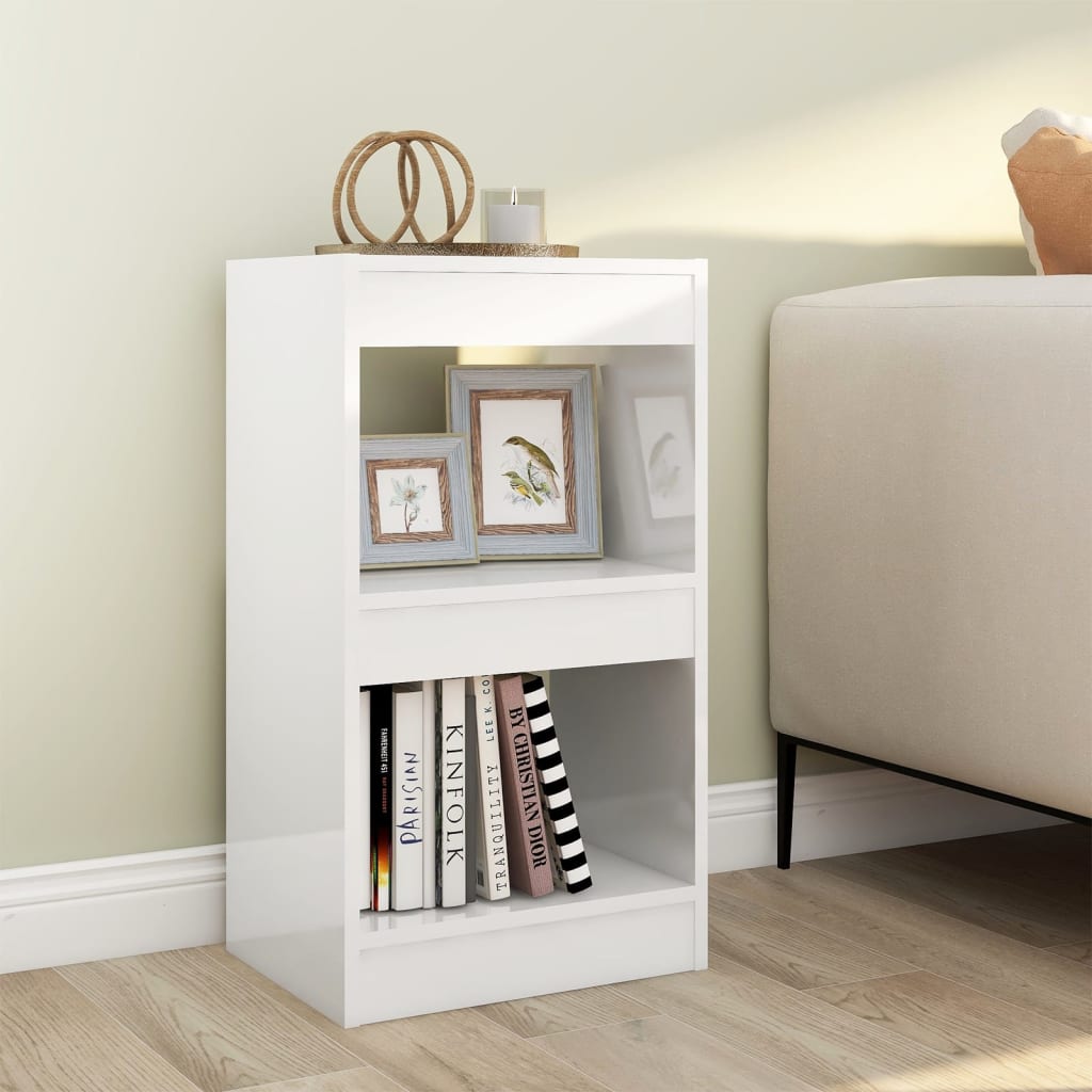 Berkfield Book Cabinet/Room Divider High Gloss White 40x30x72 cm