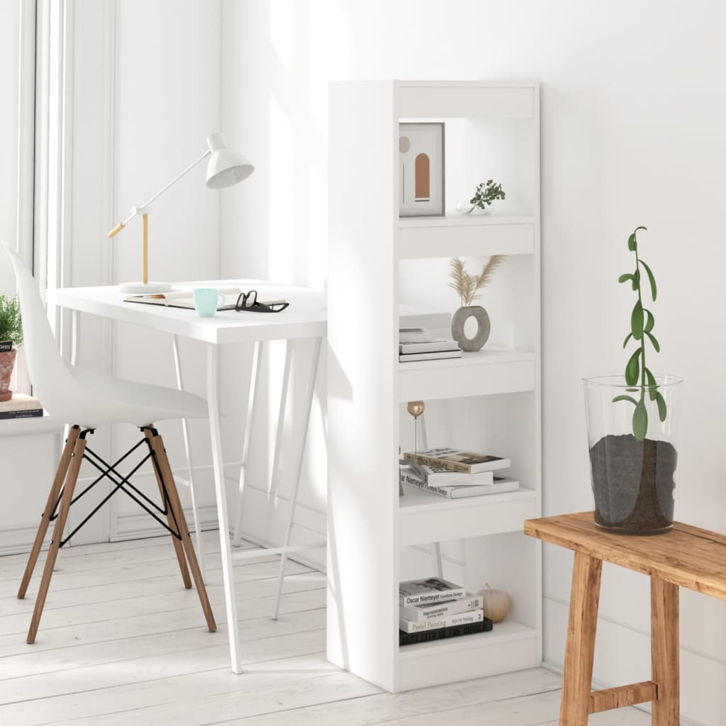 Berkfield Book Cabinet/Room Divider White 40x30x135 cm