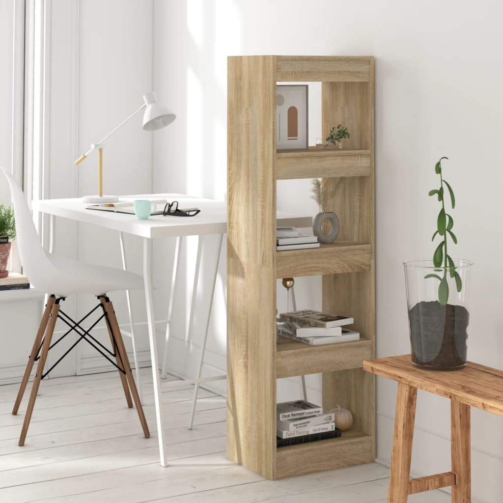 Berkfield Book Cabinet/Room Divider Sonoma Oak 40x30x135 cm