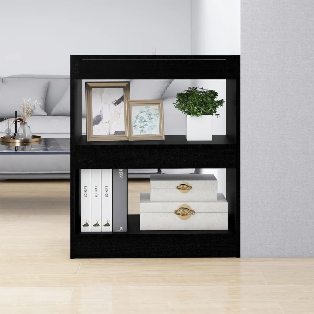 Berkfield Book Cabinet/Room Divider Black 60x30x72 cm