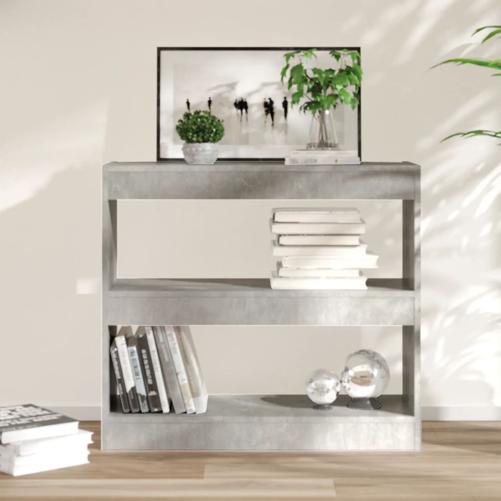 Berkfield Book Cabinet/Room Divider Concrete Grey 80x30x72 cm
