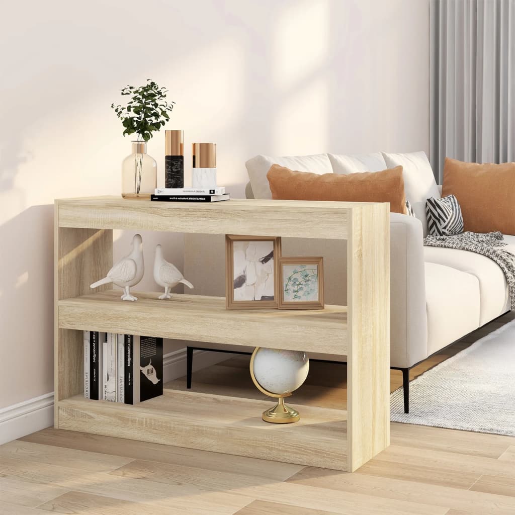 Berkfield Book Cabinet/Room Divider Sonoma Oak 100x30x72 cm