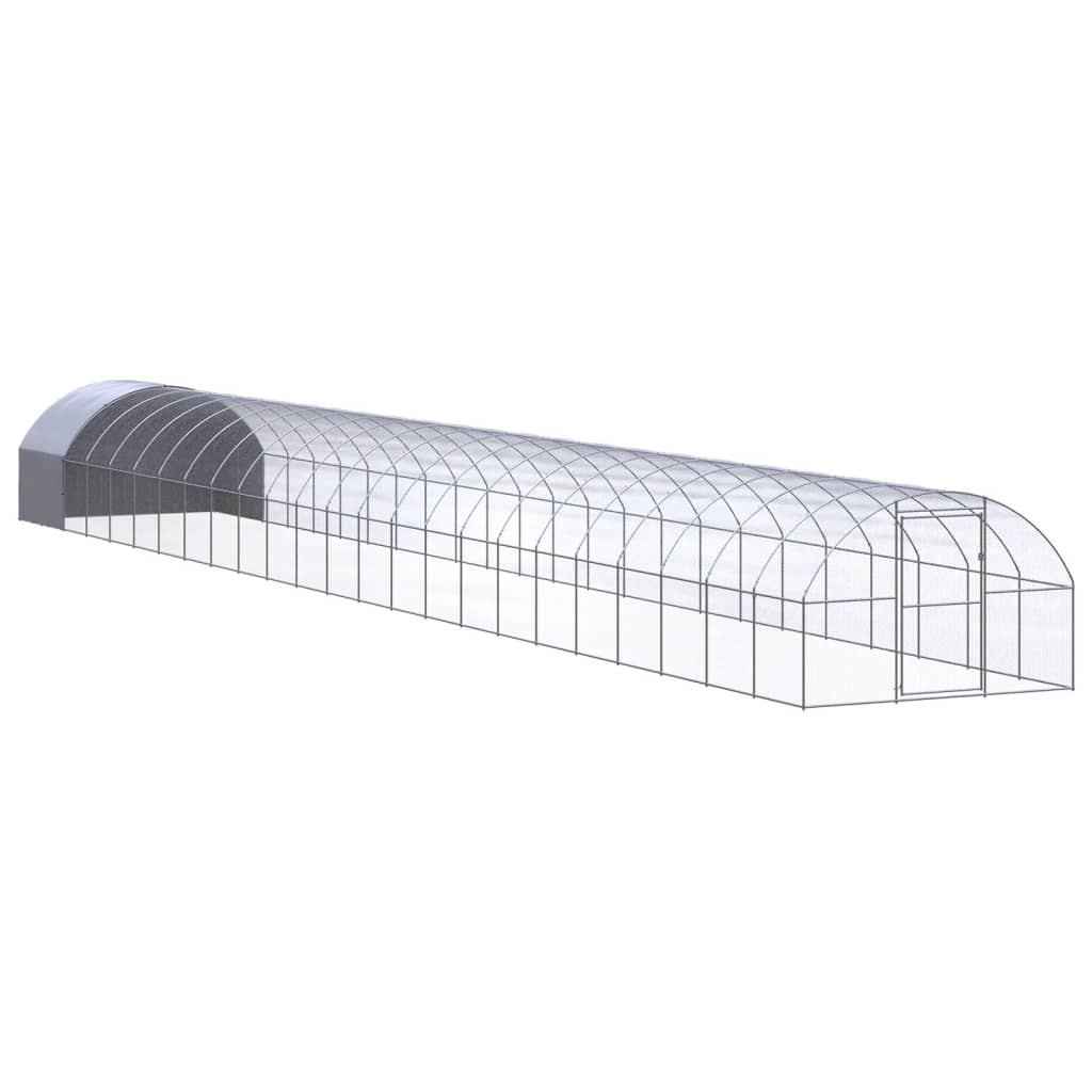 Berkfield Outdoor Chicken Coop 3x24x2 m Galvanised Steel