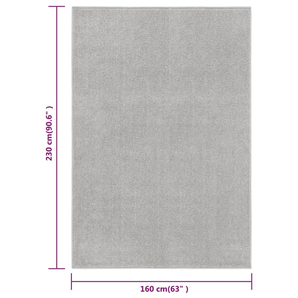 Berkfield Rug Short Pile 160x230 cm Light Grey