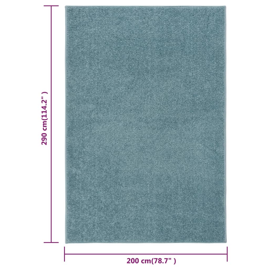 Berkfield Rug Short Pile 200x290 cm Blue