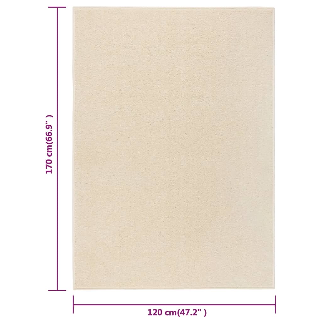 Berkfield Rug Short Pile 120x170 cm Cream