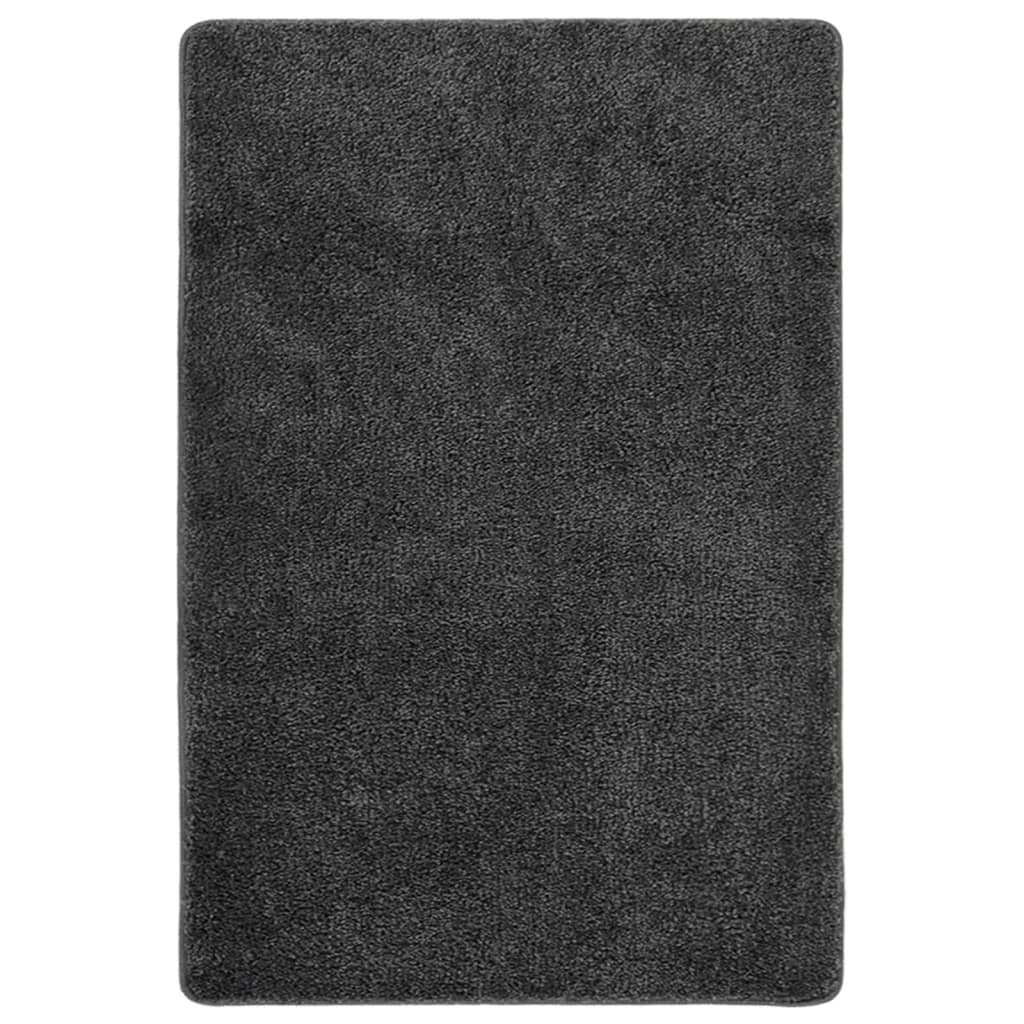 Berkfield Shaggy Rug Dark Grey 140x200 cm Anti Slip