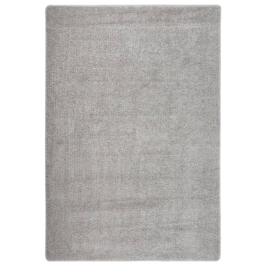 Berkfield Shaggy Rug Light Grey 120x170 cm Anti Slip