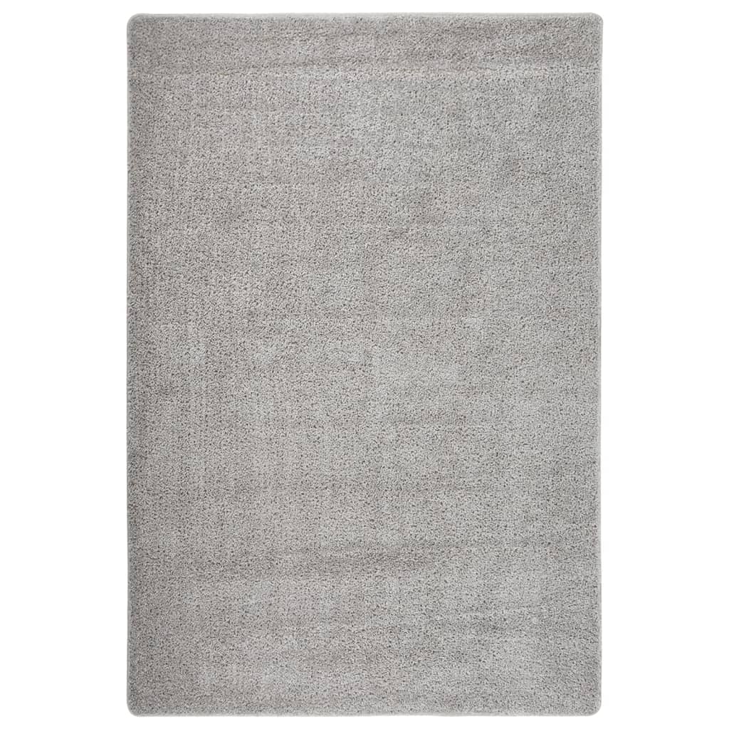 Berkfield Shaggy Rug Light Grey 140x200 cm Anti Slip