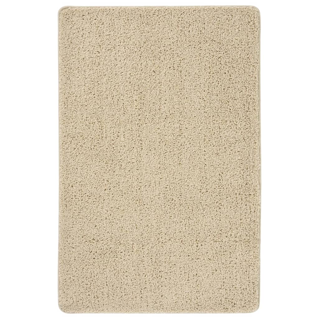 Berkfield Shaggy Rug Cream 200x290 cm Anti Slip