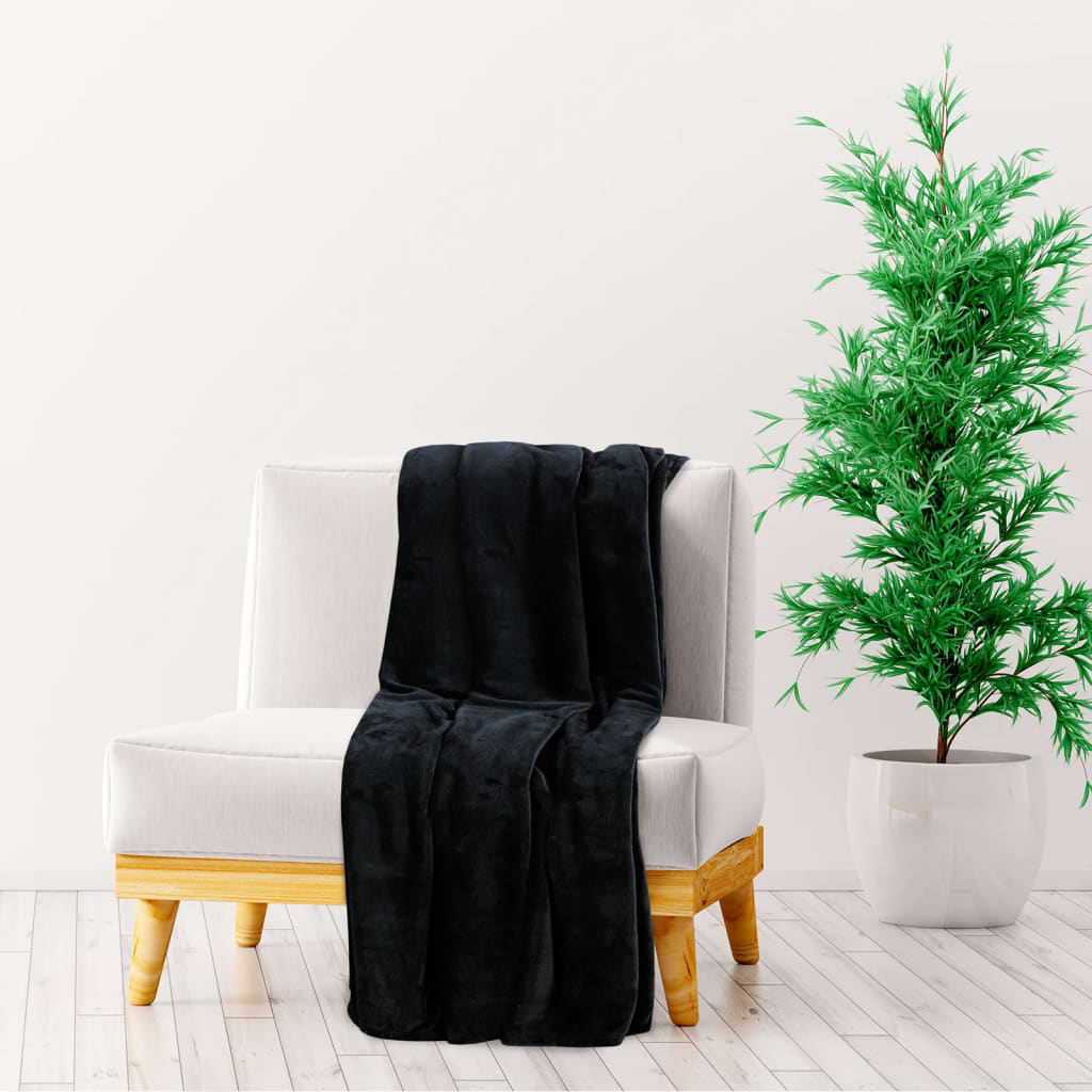 Berkfield Blanket Black 130x170 cm Polyester